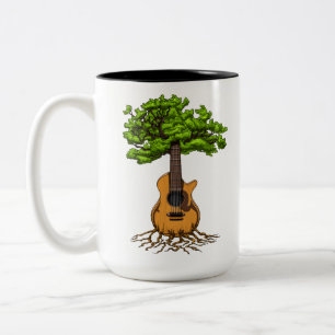 Tasse 2 Couleurs Guitare Acoustique
