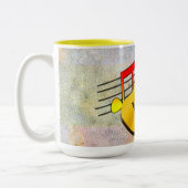 Tasse 2 Couleurs Guitare acoustique et notes musicales - (Gauche)