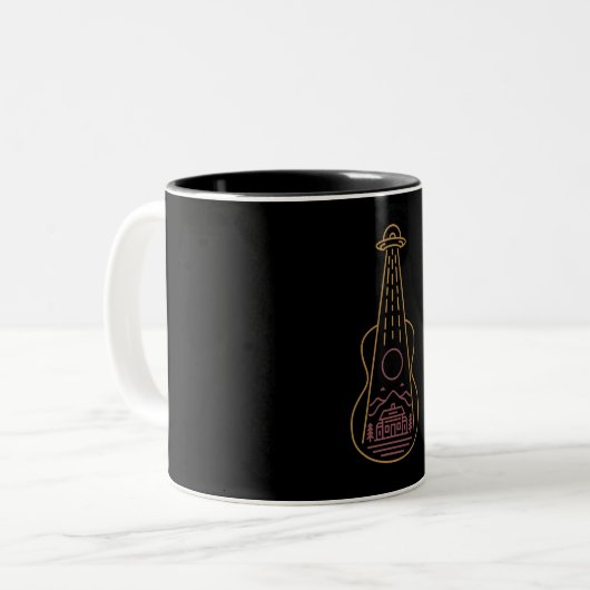Tasse 2 Couleurs Guitare Alien (Devant gauche)