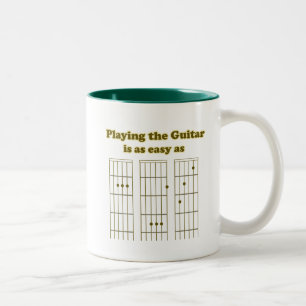 Tasse 2 Couleurs Guitare aussi facile que ABC