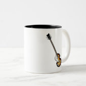 Tasse 2 Couleurs Guitare basse de violon (Devant droit)