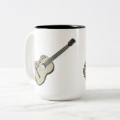 Tasse 2 Couleurs Guitare de Guthrie "Cette machine tue les fasciste (Devant gauche)