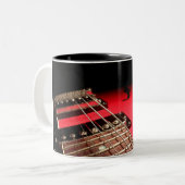 Tasse 2 Couleurs Guitare électrique rouge (Devant gauche)