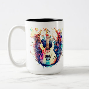 Tasse 2 Couleurs Guitare moderne