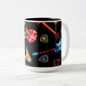 Tasse 2 Couleurs Guitares rock électriques (Devant droit)