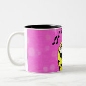 Tasse 2 Couleurs Guitariste fou de chat (Gauche)