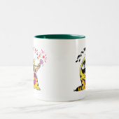 Tasse 2 Couleurs Guitariste fou de chat (Centre)