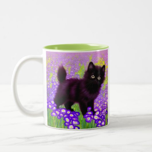 Tasse 2 Couleurs Gustav Klimt Black Kitten (Gauche)