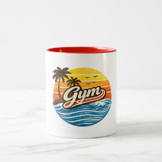 Tasse 2 Couleurs Gym Retro Sunset Design