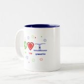 Tasse 2 Couleurs Gymnastique d'amour de paix (Devant gauche)
