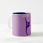 Tasse 2 Couleurs Gymnastique de deux tounes de café. (Devant gauche)