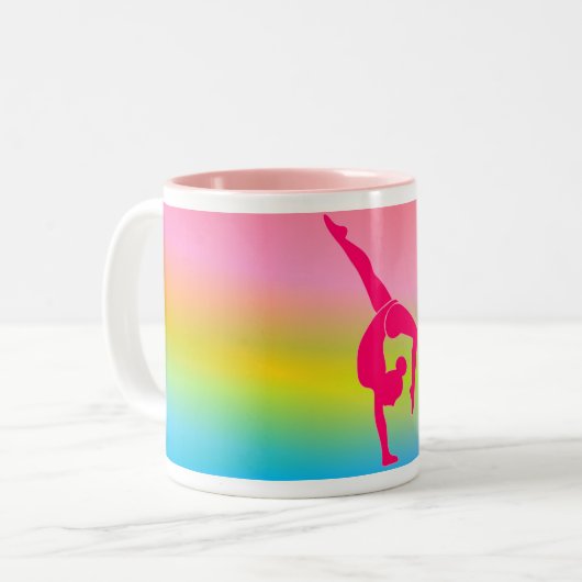 Tasse 2 Couleurs Gymnastique deux tonneaux de café. (Devant gauche)