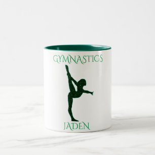 Tasse 2 Couleurs Gymnastique deux tonneaux de café personnalisé.