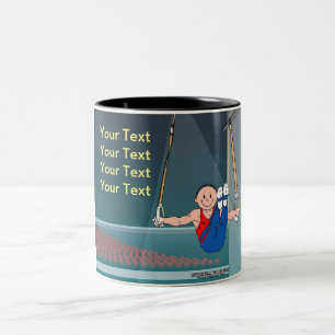 Tasse 2 Couleurs Gymnastique personnalisée - Dessin masculin