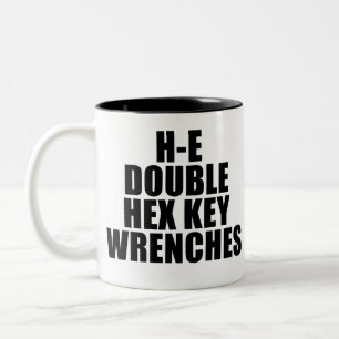 Tasse 2 Couleurs H-E Double clé hexagonale Enfer