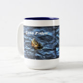 Tasse 2 Couleurs Haché Bluegill Sun Fish Gone Fishin' Art (Devant gauche)