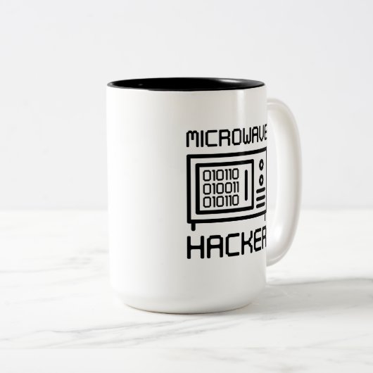 Tasse 2 Couleurs Hacker à micro-ondes (Devant droit)