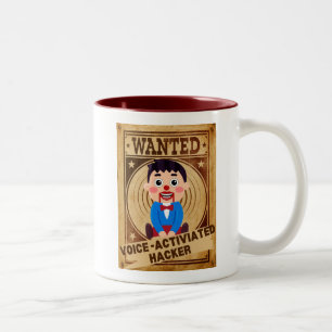Tasse 2 Couleurs Hacker Ventriloquiste Recherché activé par la voix