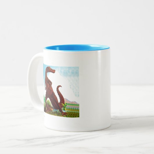 Tasse 2 Couleurs Hadrosaurus Dinosaur (Devant gauche)