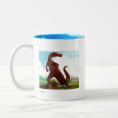 Tasse 2 Couleurs Hadrosaurus Dinosaur (Gauche)