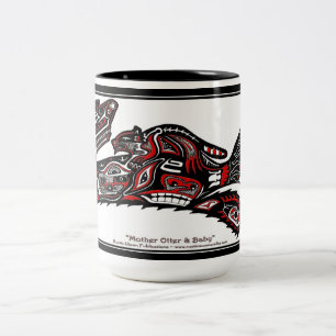 Tasse 2 Couleurs "HAIDA SPIRIT MUG" Otter Art de style amérindien