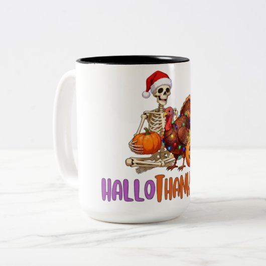 Tasse 2 Couleurs Hallothanksmas T-Shirt Baby Bodysuit (Devant gauche)