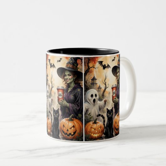 Tasse 2 Couleurs Halloween (Devant droit)