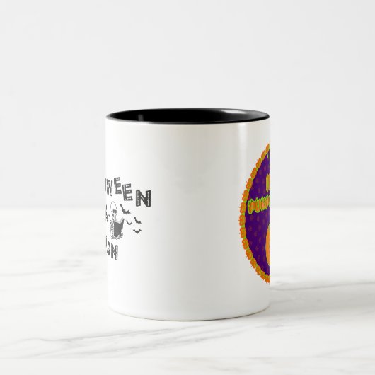 Tasse 2 Couleurs Halloween-a-thon 2 coté (Centre)