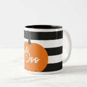 Tasse 2 Couleurs Halloween "Boo" Citrouille (Devant droit)