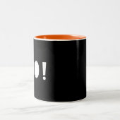 Tasse 2 Couleurs Halloween Boo Ghosts Éffrayant Orange Noir (Centre)