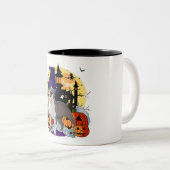 Tasse 2 Couleurs Halloween Boston Terrier Citrouille Witch (Devant droit)