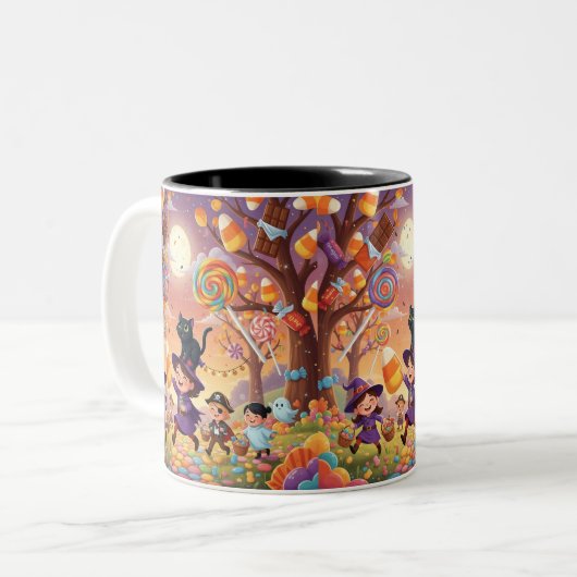 Tasse 2 Couleurs Halloween Candyland Parade (Devant gauche)