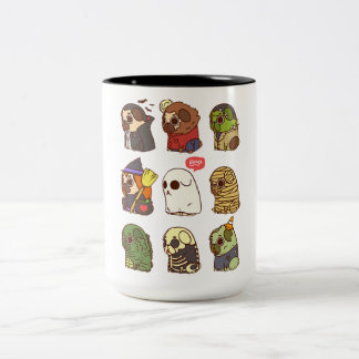 Tasse 2 Couleurs Halloween Carlin Horreur Costumes Idées cadeaux
