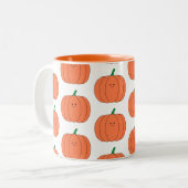 Tasse 2 Couleurs Halloween/Citrouille d'automne (Devant gauche)