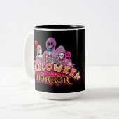 Tasse 2 Couleurs Halloween Clowns effrayants Horreur (Devant gauche)