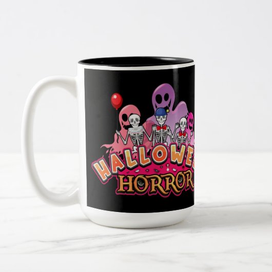 Tasse 2 Couleurs Halloween Clowns effrayants Horreur (Gauche)