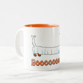 Tasse 2 Couleurs Halloween Dachshund - BOO (Devant gauche)