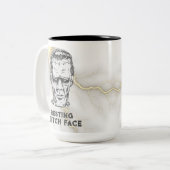 Tasse 2 Couleurs Halloween drôle (Devant gauche)