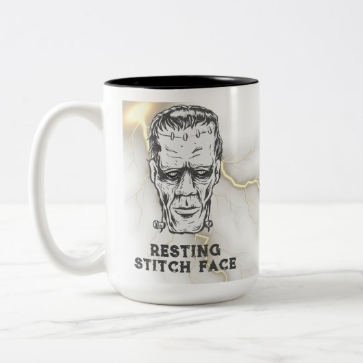 Tasse 2 Couleurs Halloween drôle (Gauche)