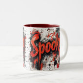 Tasse 2 Couleurs Halloween éffrayant-Mug-Rouge intérieur (Devant droit)