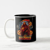 Tasse 2 Couleurs Halloween Evil skeleton (Gauche)