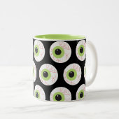 Tasse 2 Couleurs Halloween Eyeball effrayant (Devant droit)