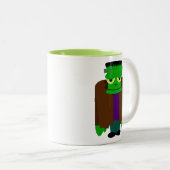 Tasse 2 Couleurs Halloween Frankenmonster (Devant droit)