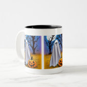 Tasse 2 Couleurs Halloween Ghost (Devant gauche)
