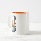 Tasse 2 Couleurs Halloween gothique drôle sorcière (Devant gauche)