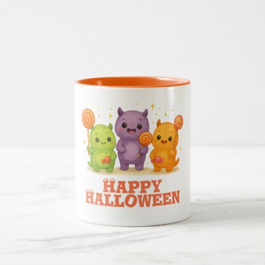 Tasse 2 Couleurs Halloween Kawaii Monsters & Lollipops (Centre)