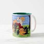 Tasse 2 Couleurs Halloween Labradors ! (Devant droit)