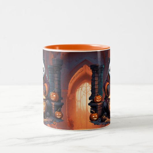 Tasse 2 Couleurs Halloween Panda Magic (Centre)