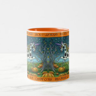 TASSE 2 COULEURS HALLOWEEN PONY ET CHAT CHAT CHAT CHEVAL