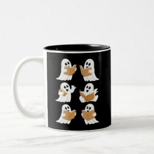 Tasse 2 Couleurs Halloween Professeur Ghost Lecture Livres Librairi
